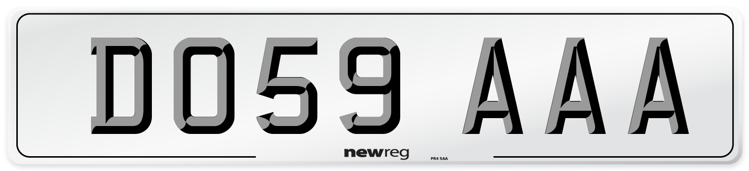 DO59 AAA Number Plate from New Reg
